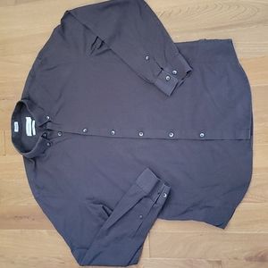 Men's Calvin Klein Slim Fit Textured Fabric Dark Gray Large